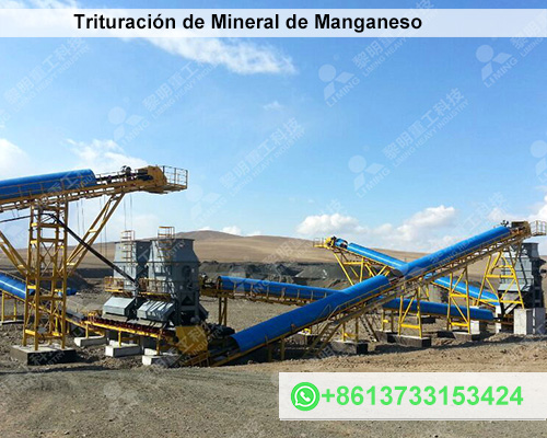 Proceso de Extracción y Trituración de Mineral de Manganeso
