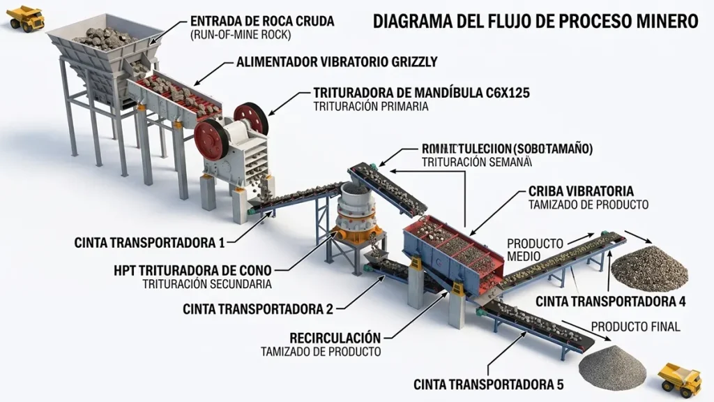 Proceso General De Trituracion En Mineria
