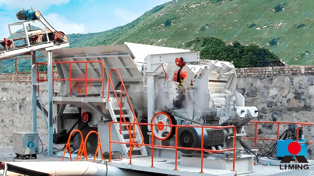 Cámara interna del rotor de una CI5X mostrando un patrón de desgaste uniforme en las barras de soplado de alto cromo tras una rotación geométrica precisa.